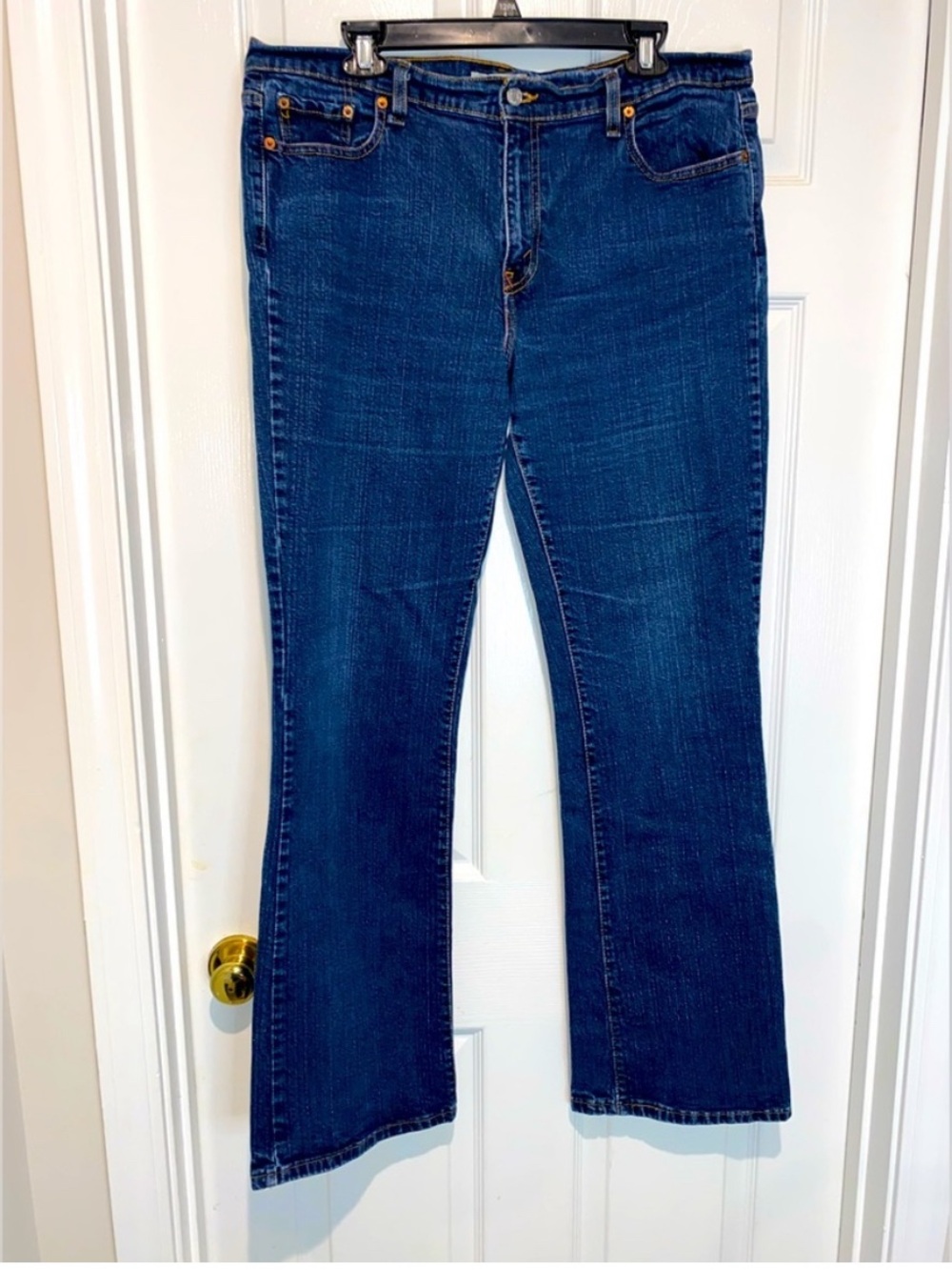 Levi's Women's Boot Cut Jeans - Dark Blue Size 16 Tall